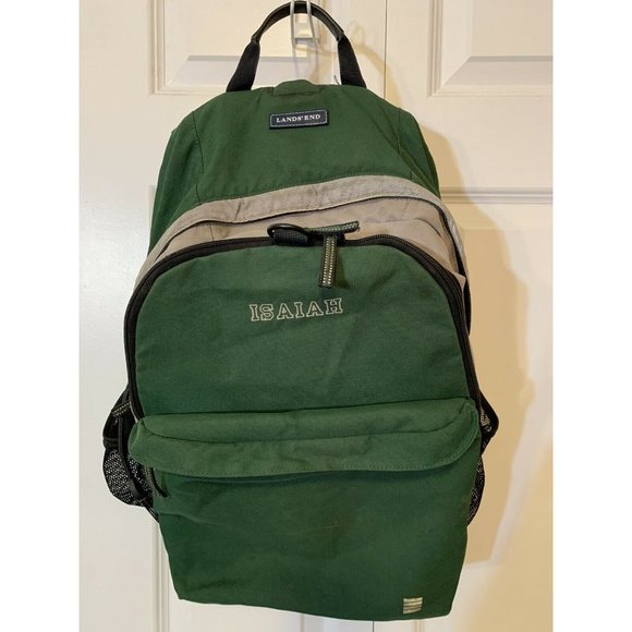 Land's End BackPack Multipocketed School Hiking BackPack Green School Kids Adult - Picture 1 of 10